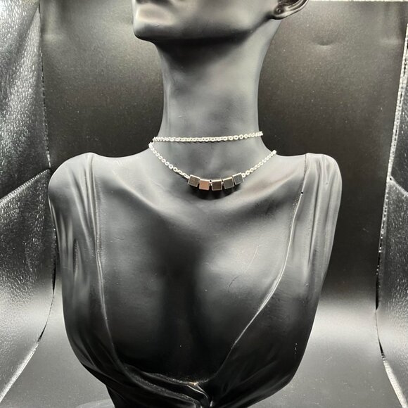 Stainless Steel SQUARE Cube Necklace Waterproof Brand New 18 or 20 inches long - Picture 9 of 9